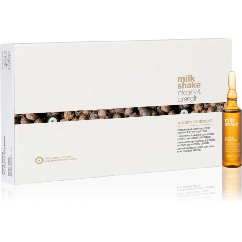 milk_shake® Integrity & Strength Protein Treatment koncentrált szérum a károsult hajra fehérjével 8x10 ml