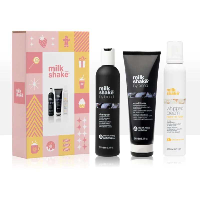 milk_shake® Kit Icy Blond szett semlegesíti a sárgás tónusokat