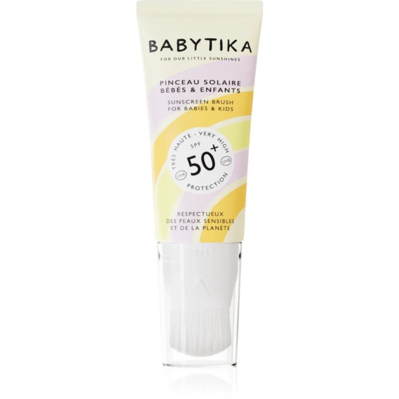 Mimitika Babytika Sunscreen Brush SPF 50+ napozókérm gyerekeknek applikátorral SPF 50+ 40 ml