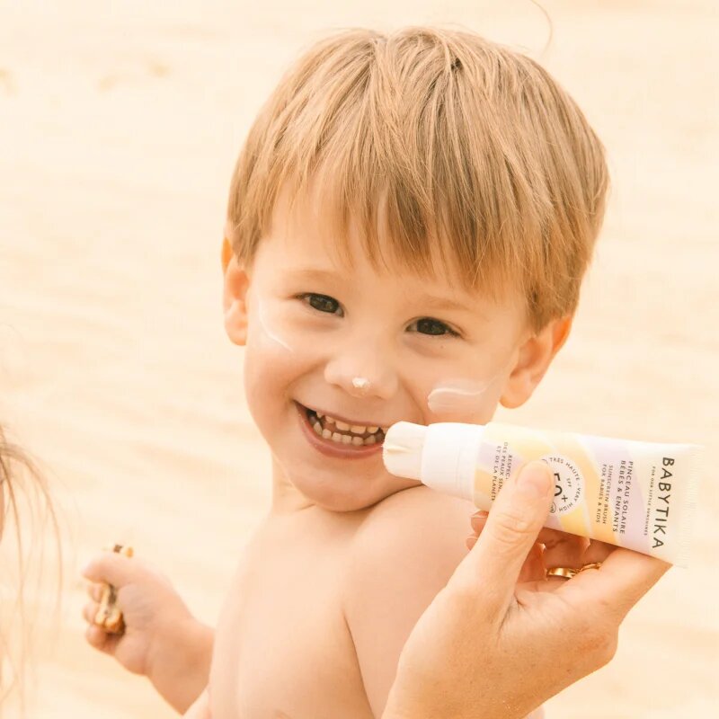 Mimitika Babytika Sunscreen Brush SPF 50+ napozókérm gyerekeknek applikátorral SPF 50+ 40 ml