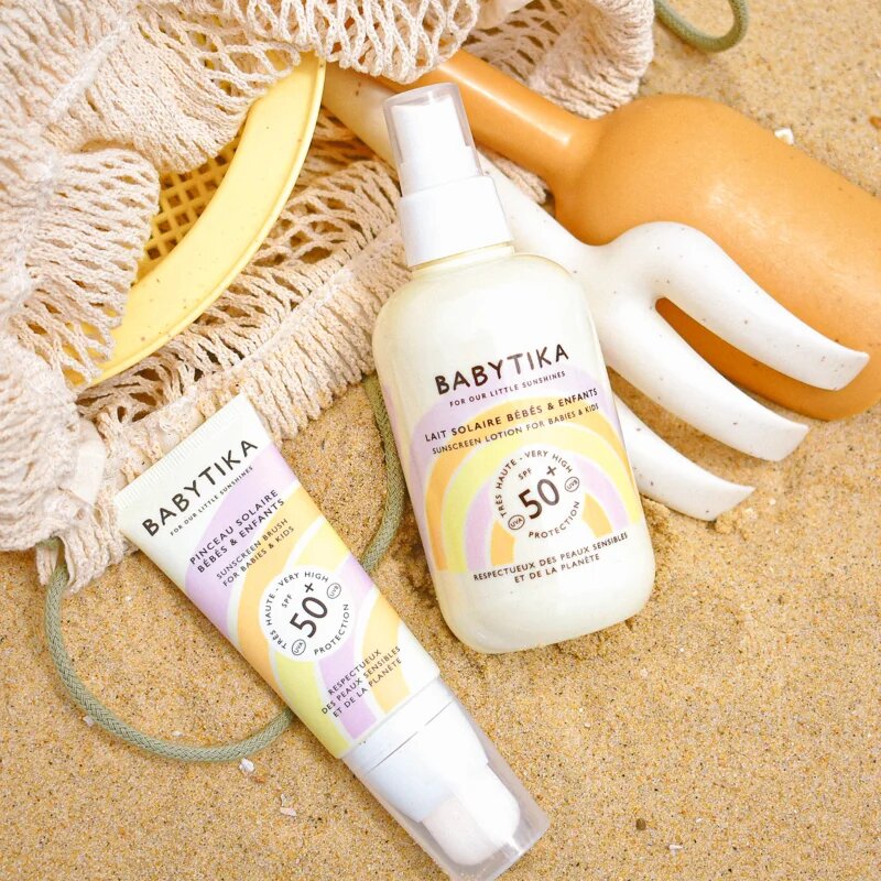 Mimitika Babytika Sunscreen Brush SPF 50+ napozókérm gyerekeknek applikátorral SPF 50+ 40 ml