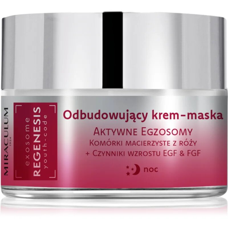 Miraculum Exosome Regenesis megújító éjszakai krémes arcmaszk a bőr regenerációjára 50 ml