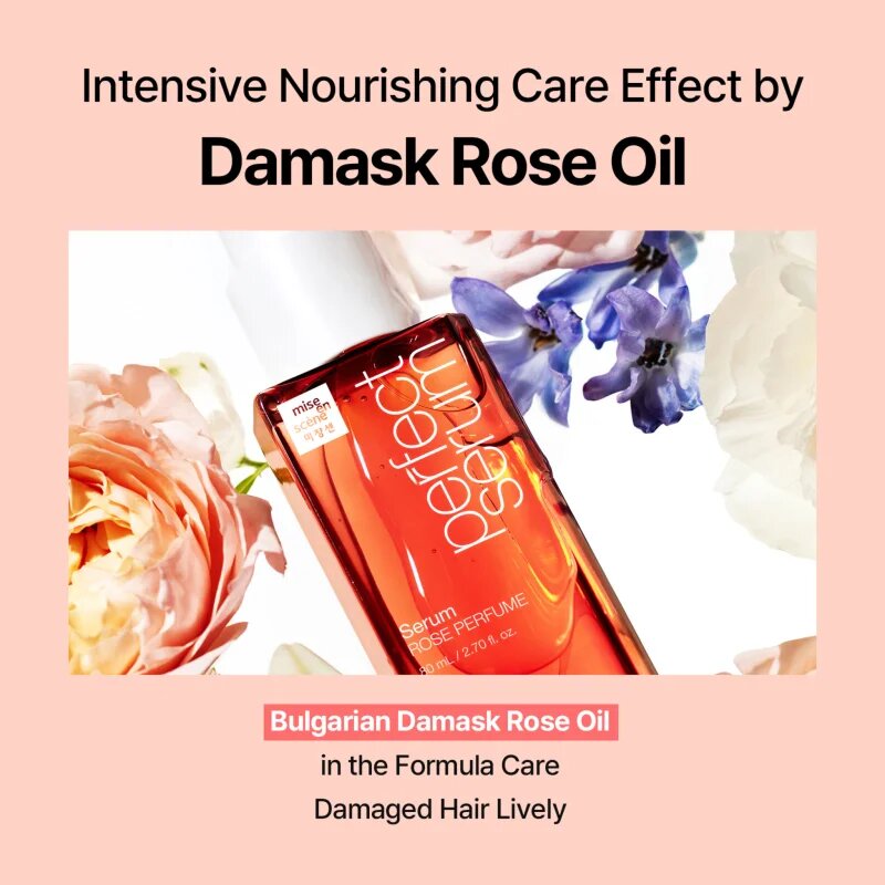 mise en scene Perfect Serum Rose Parfume erősítő hajszérum virág illattal hölgyeknek 80 ml