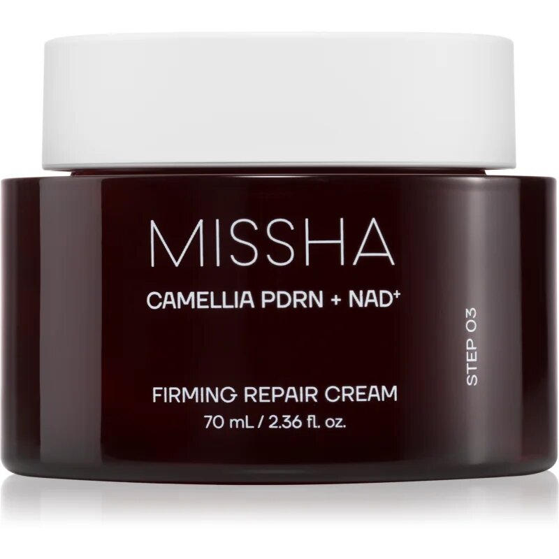 Missha Camellia PDRN NAD+ Firming Repair Cream regeneráló arckrém feszesítő hatással 70 g