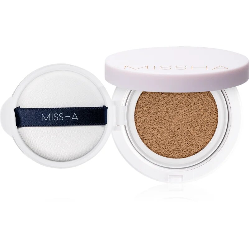 Missha Magic Cushion Cover Lasting tartós alapozó sminkszivaccsal SPF 50+ árnyalat #25 Warm Beige 15 g