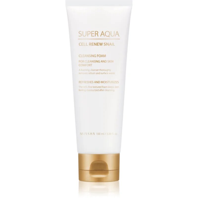 Missha Super Aqua Cell Renew Snail tisztító hab csigakivonattal 100 ml