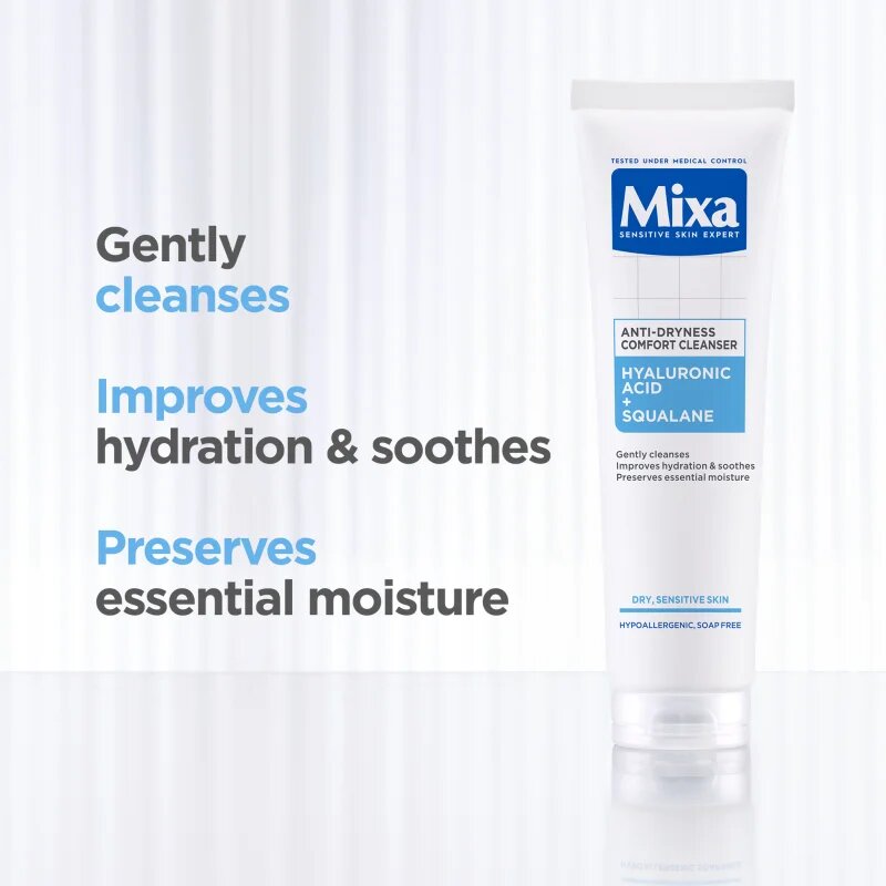 MIXA Anti-Dryness Comfort Cleanser tisztító gél az arcbőrre bőrszárazság ellen 150 ml