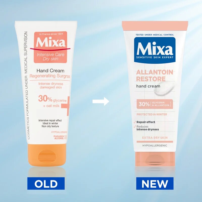 MIXA Anti-Dryness kéz- és körömápoló krém a nagyon száraz bőrre 100 ml