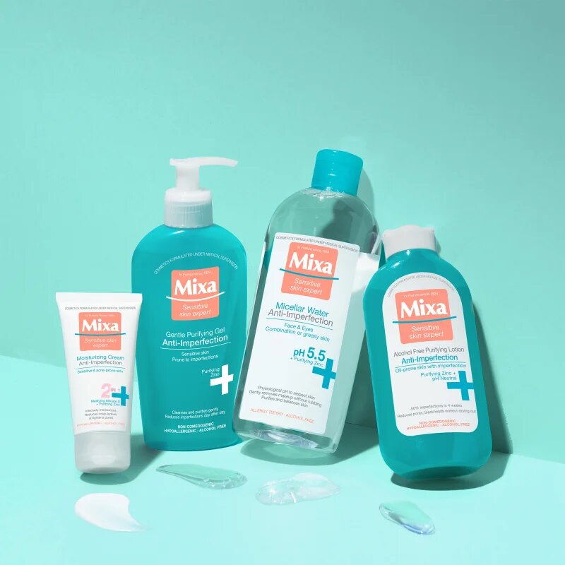 MIXA Anti-Imperfection arctisztító gél szappan hozzáadása nélkül 200 ml