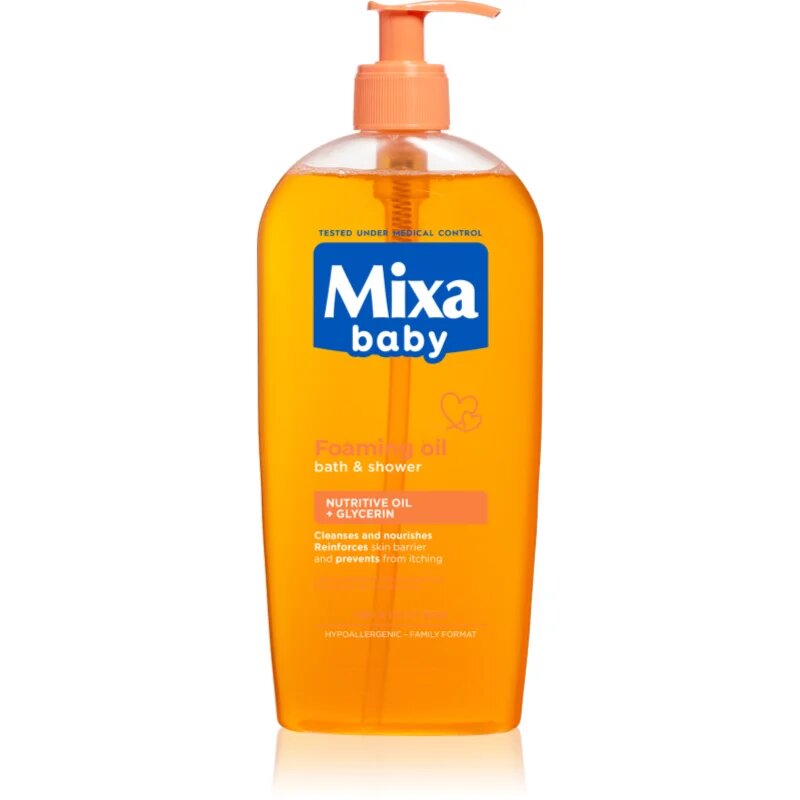 MIXA Baby habfürdő olaj fürdéshez és zuhanyzáshoz 400 ml
