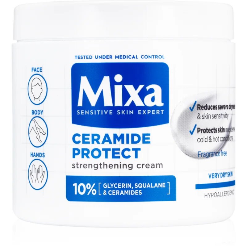 MIXA Ceramide Protect regeneráló testkrém az érzékeny bőrre 400 ml