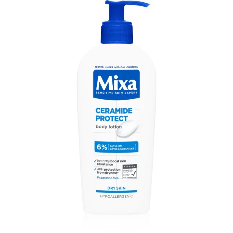 MIXA Ceramide Protect testápoló tej Száraz nagyon száraz bőrre 400 ml
