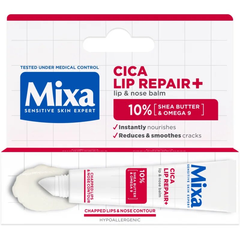 MIXA Cica Lip Repair+ intenzív hidratáló szájbalzsam 10 ml