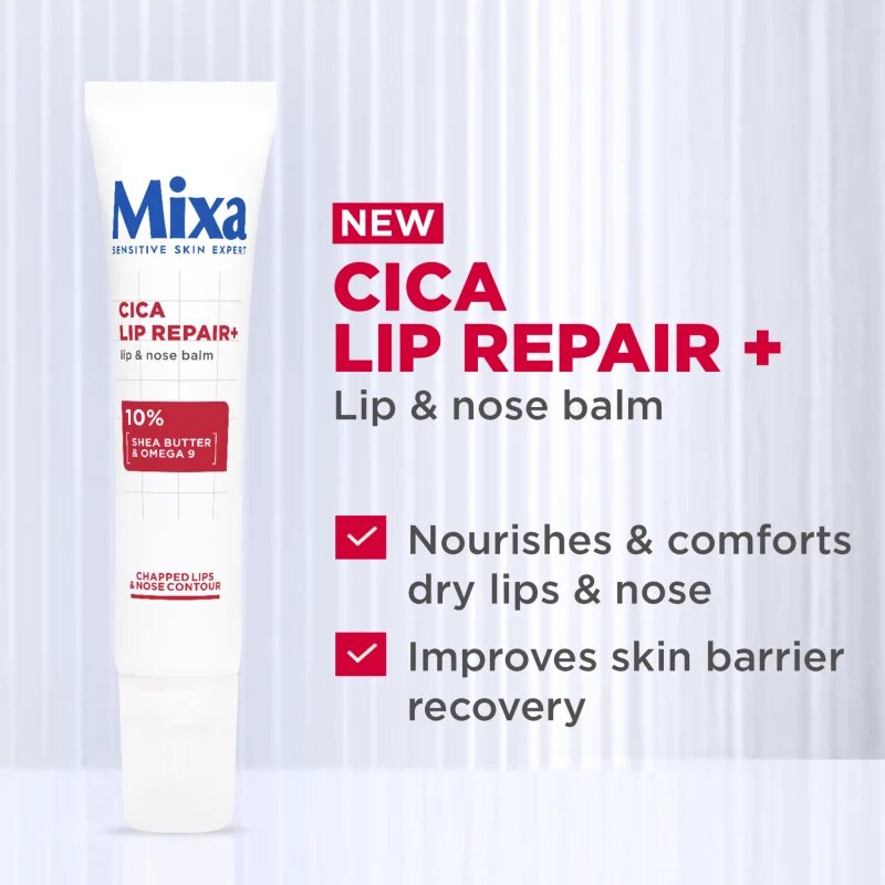 MIXA Cica Lip Repair+ intenzív hidratáló szájbalzsam 10 ml