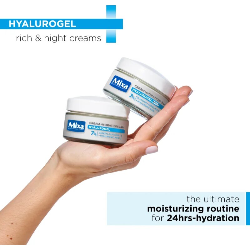 MIXA Hyalurogel nappali és éjszakai krém hialuronsavval 2x50 ml