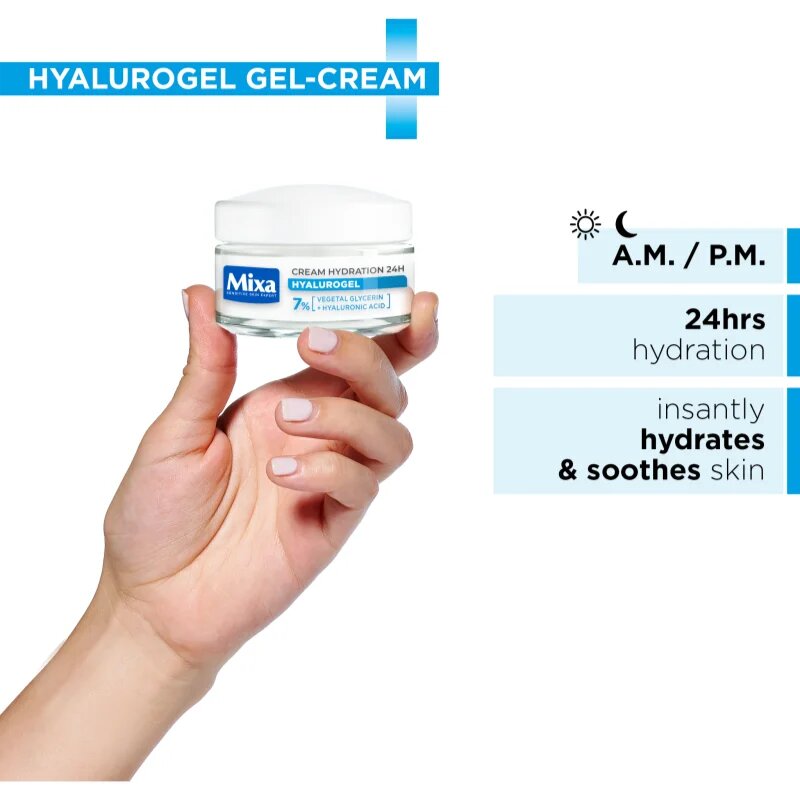 MIXA Hyalurogel nappali és éjszakai krém hialuronsavval 2x50 ml