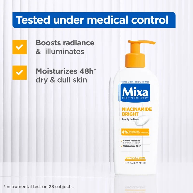 MIXA Niacinamide Bright testvaj bambuszvajjal 250 ml