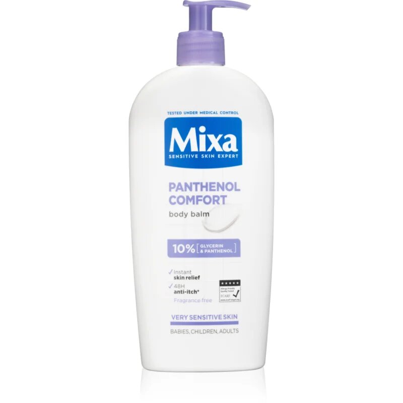 MIXA Panthenol Comfort nyugtató és tisztító olaj hajra és az atópiára hajlamos bőrre 400 ml