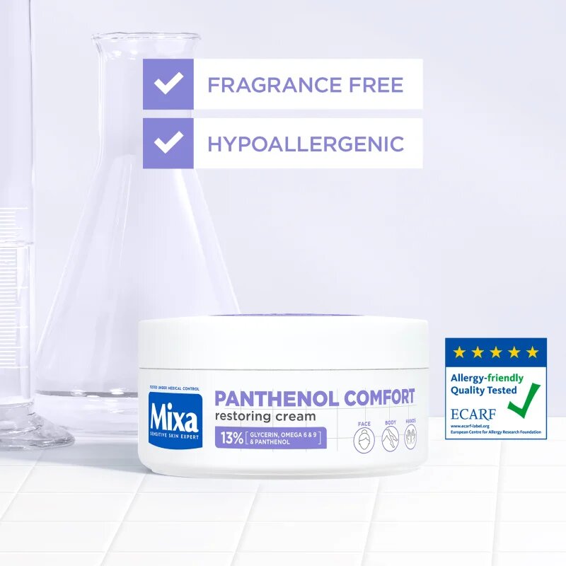 MIXA Panthenol Comfort regeneráló testkrém száraz és atópiás bőrre 150 ml