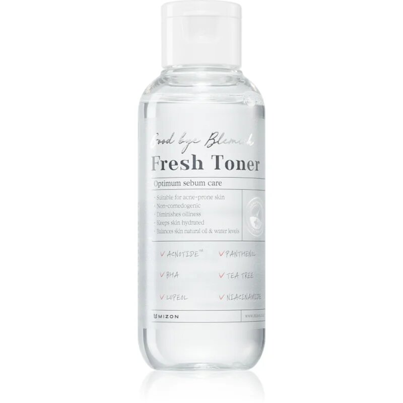 Mizon Good Bye Blemish Fresh Toner nyugtató tonik arcra problémás és pattanásos bőrre 120 ml