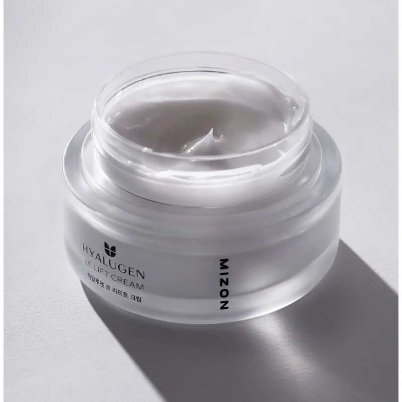 Mizon Hyalugen Le Lift Cream bőrkisimító ránc elleni krém az arcbőr táplálásáért és természetes hidratáltságának megőrzéséért 50 ml