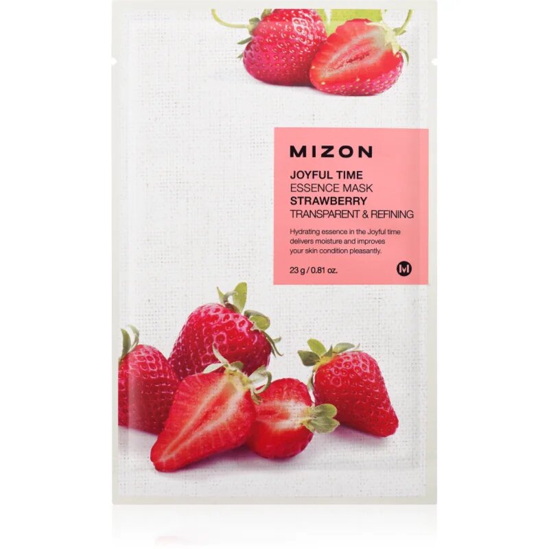 Mizon Joyful Time Strawberry arcmaszk bőrpuhító hatással 23 g