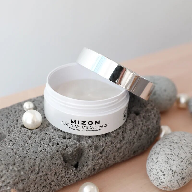 Mizon Pure Pearl Eye Gel Patch hidrogél maszk a szem körül a duzzanatokra és a sötét karikákra 60 db