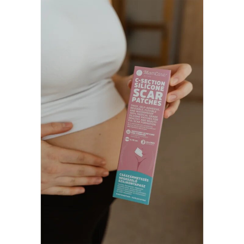 MomCare by Lina C-Section Silicone Scar Patches szilikontapasz császármetszés utáni hegekre méret S-M 3x15 cm 3 db