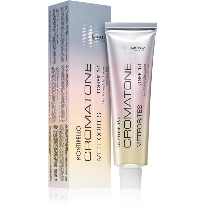 Montibello Cromatone Meteorites Toner színes festék a nagyon világos szőke melírozott és fehér hajra árnyalat Titanium Grey 60 g