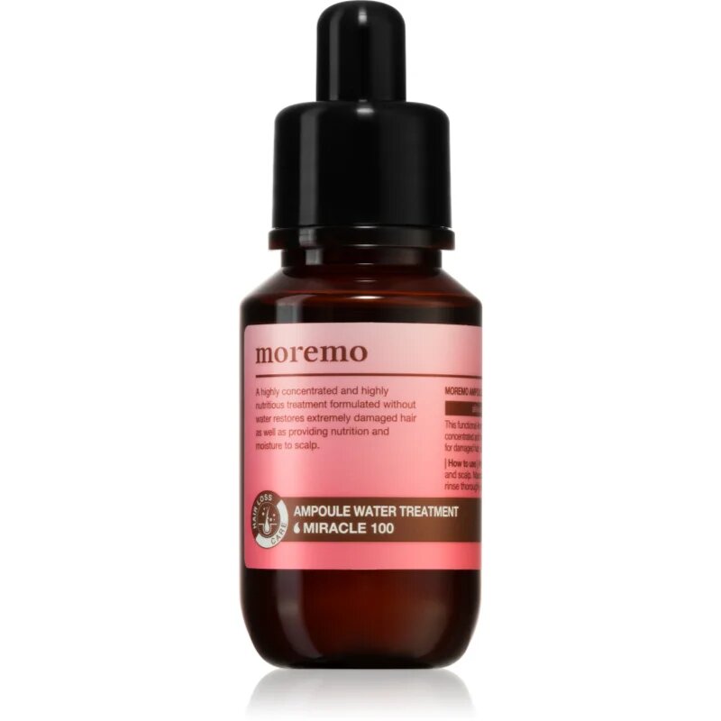 moremo Water Treatment Miracle 100 intenzív regeneráló ápolás a hajra és a fejbőrre 30 ml