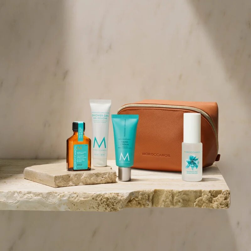 Moroccanoil Body utazási készlet testre és hajra (aqua) 4 db