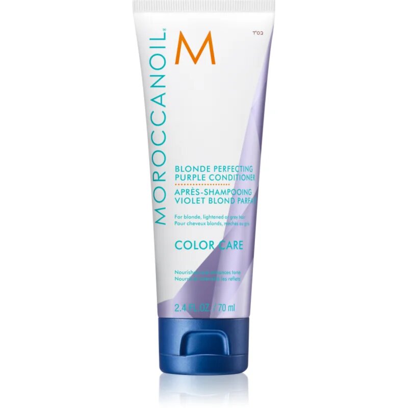 Moroccanoil Color Care Blonde Perfecting Purple Conditioner lila kondicionáló a szőke és melírozott hajra 70 ml