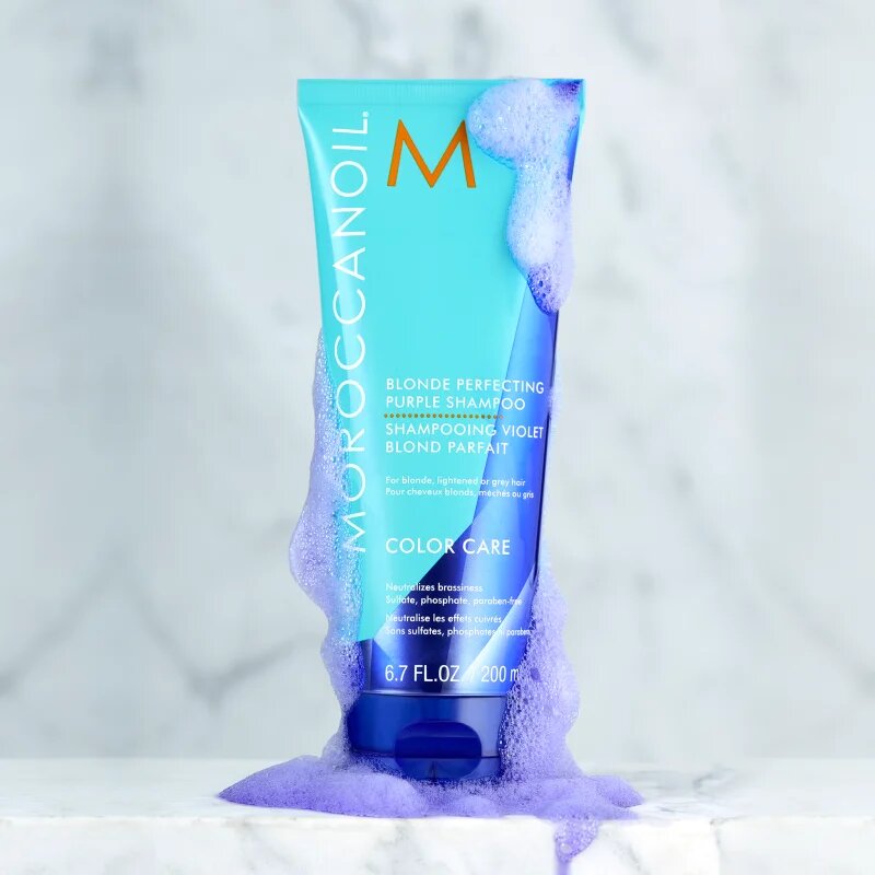 Moroccanoil Color Care Shampoo lila tonizáló sampon szőke hajra 200 ml