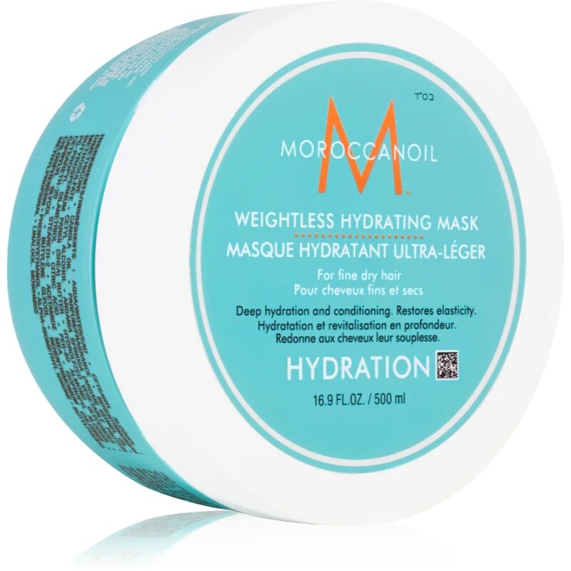 Moroccanoil Hydration Weightless Hydrating Mask mélyhidratáló maszk száraz és törékeny hajra 500 ml