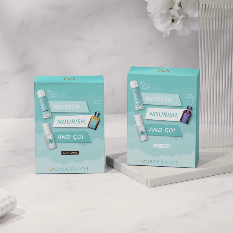Moroccanoil Refresh Nourish and Go! (Light Tones) szett szőke hajra hölgyeknek