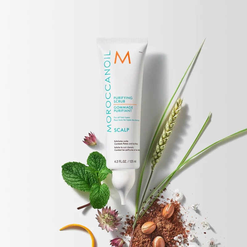 Moroccanoil Scalp Purifying Scrub finoman tisztító peeling nyugtató hatással fejbőrre 125 ml
