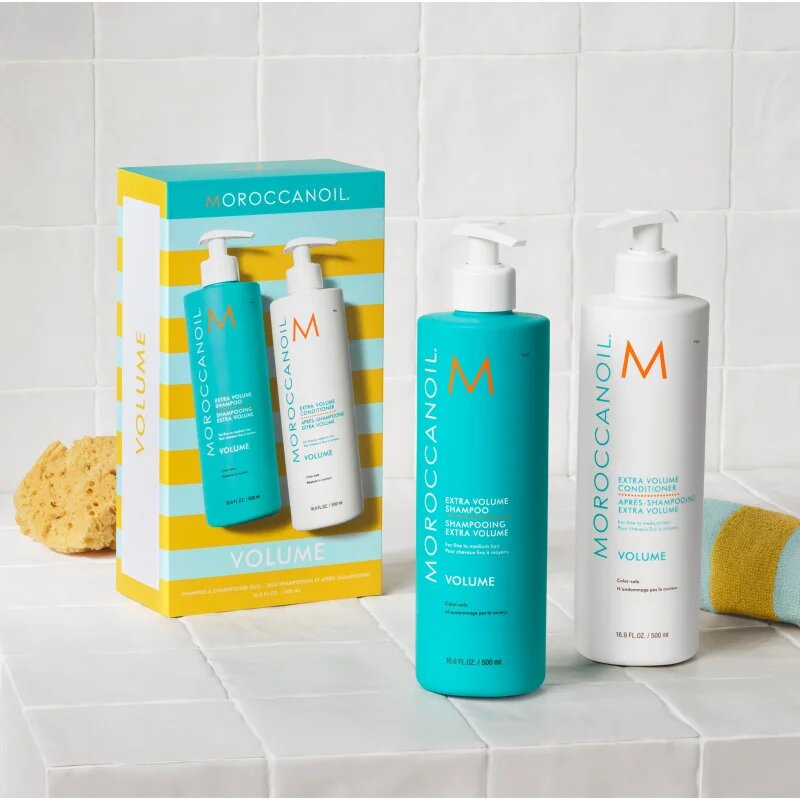 Moroccanoil Volume Shampoo & Conditioner Duo szett a hajtérfogat növelésére