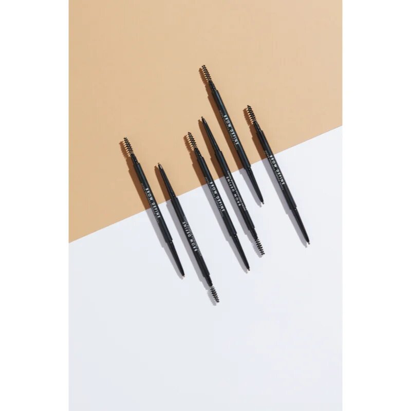 MUA Makeup Academy Brow Define precíz szemöldökceruza kefével árnyalat Mid Brown 0.05 g