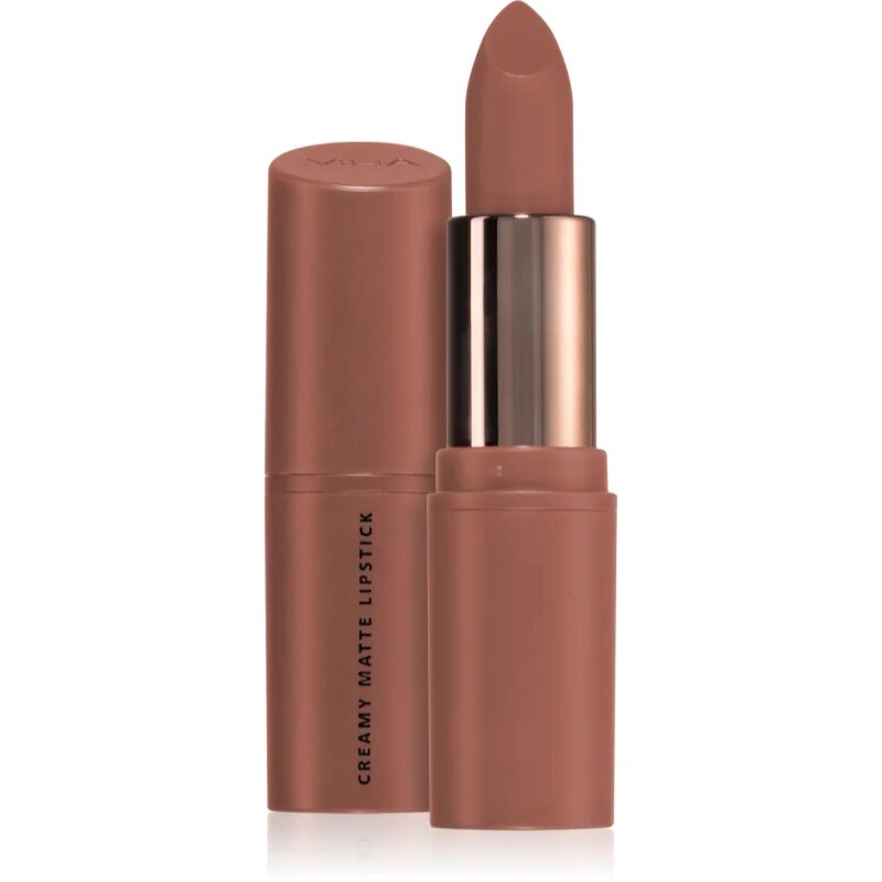 MUA Makeup Academy Creamy Matte krémes rúzs matt hatással árnyalat Heartfelt 32 g