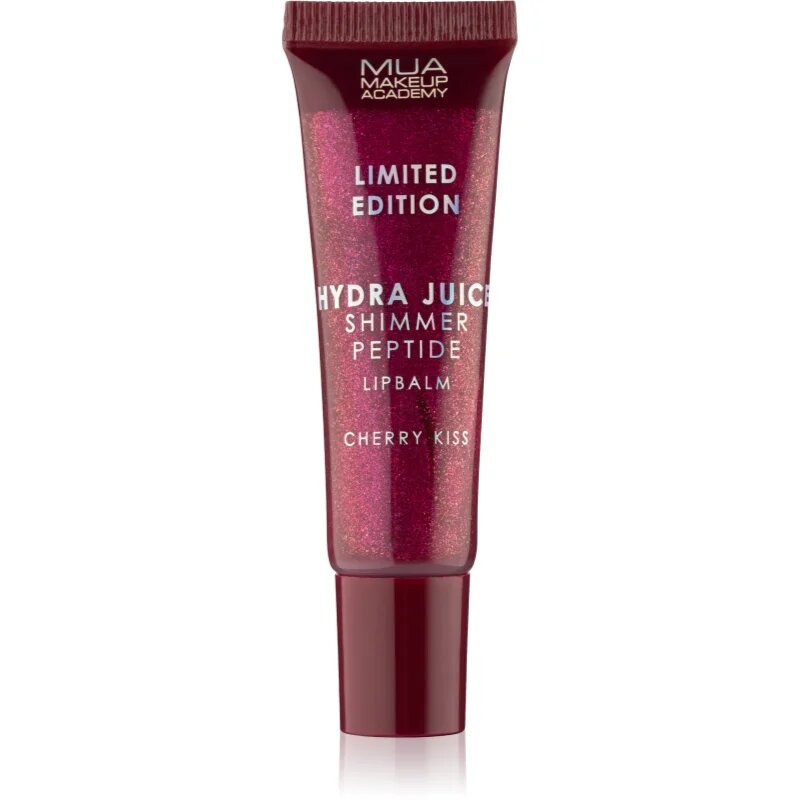 MUA Makeup Academy Hydra Juice Peptide Shimmer Lip Balm ajakbalzsam a csillogó fényért árnyalat Chery Kiss 10 ml