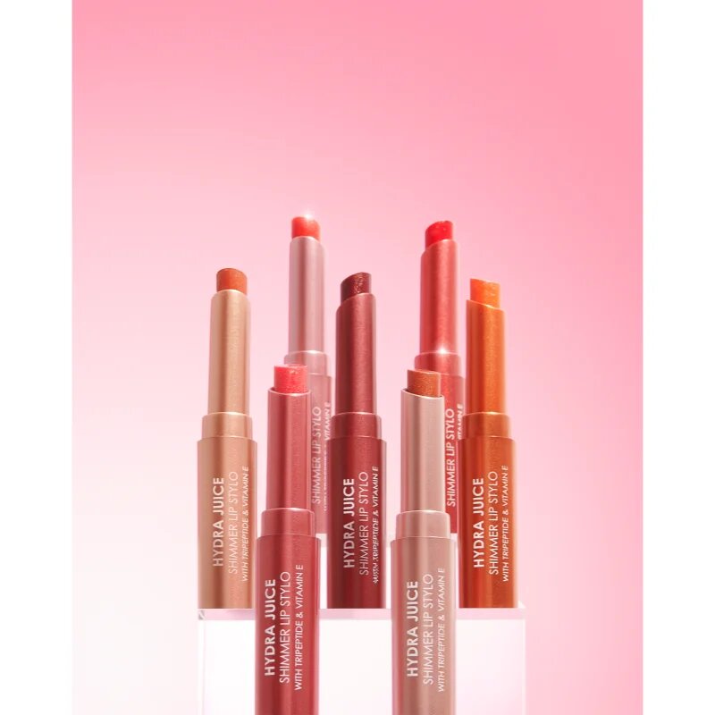 MUA Makeup Academy Hydra Juice Peptide Shimmer Lip Stylo csillogó rúzs tápláló hatással árnyalat Watermelon Sorbet 1.5 g