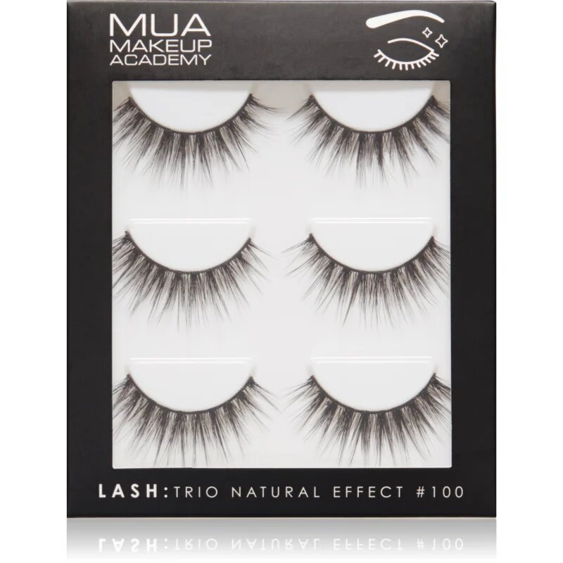 MUA Makeup Academy Lashes Natural Effect műszempillák #100 3 pár
