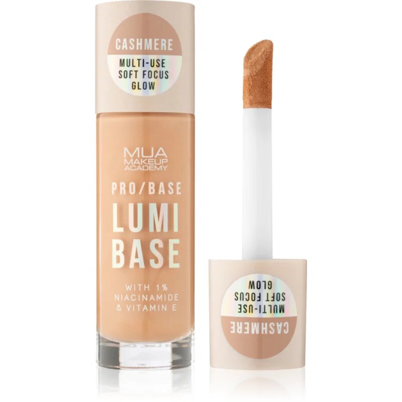 MUA Makeup Academy PRO/BASE Lumi Base élénkítő sminkalap a make - up alá árnyalat Cashmere (Warm) 33 ml