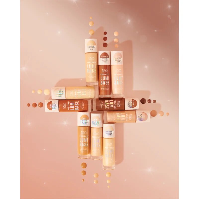 MUA Makeup Academy PRO/BASE Lumi Base élénkítő sminkalap a make - up alá árnyalat Cashmere (Warm) 33 ml