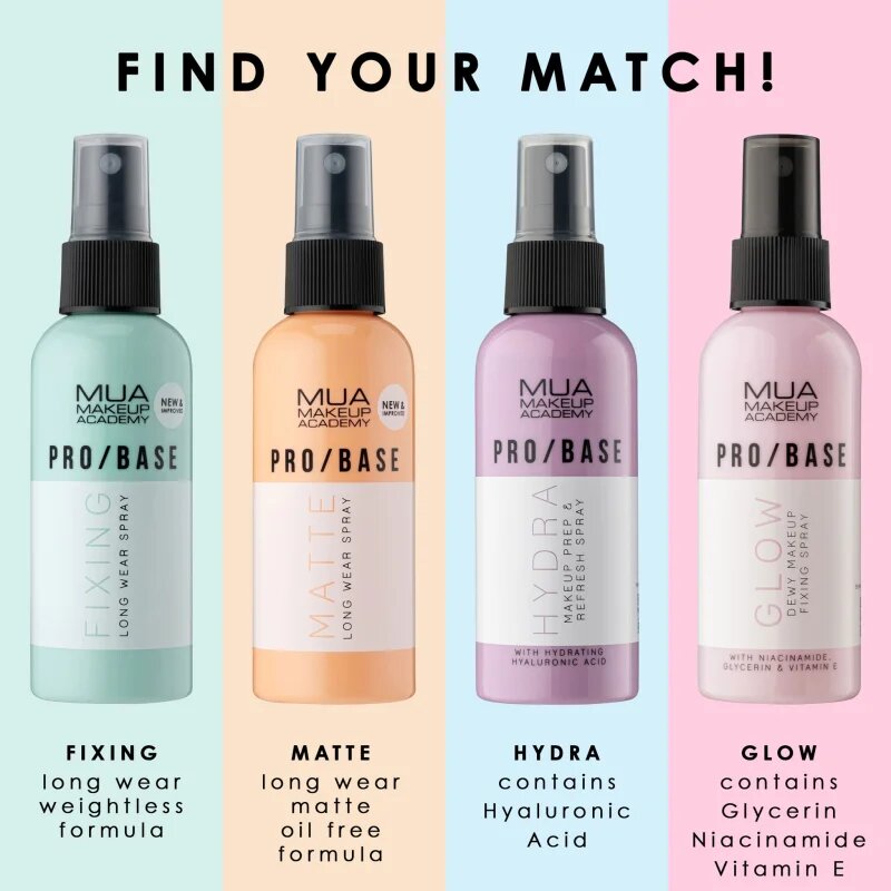 MUA Makeup Academy PRO/BASE Mattifying fényvédő fixáló spray 70 ml