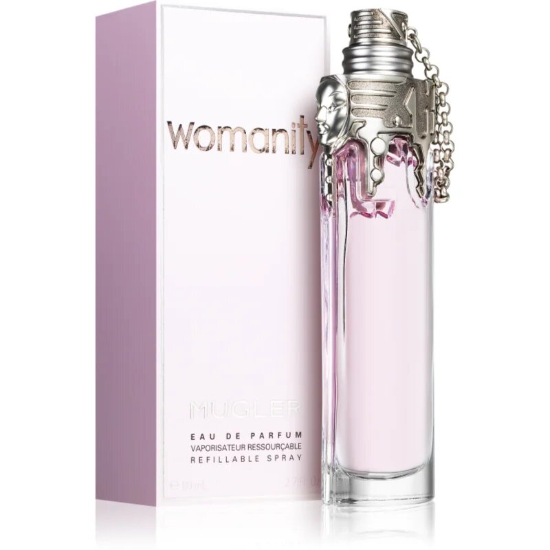 Mugler Womanity Eau de Parfum utántölthető hölgyeknek 80 ml