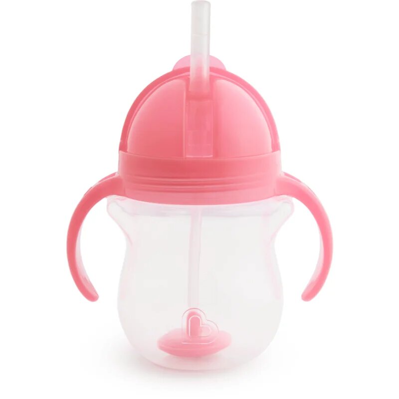 Munchkin Click Lock™ Tip & Sip bögre szívószállal nehezékkel Pink 6 m+ 1 db