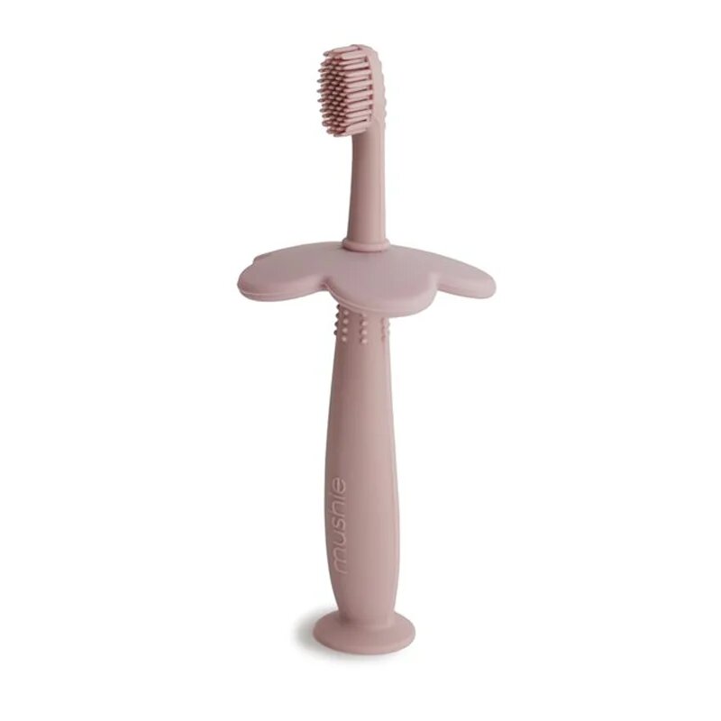 Mushie Learning Toothbrush fogkefe Flower Blush 1 db