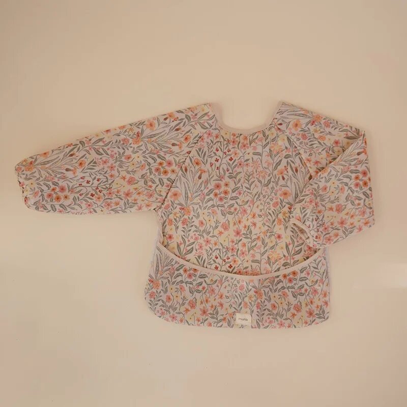 Mushie Long Sleeve Bib előke Pastel Blooms 6-24m 1 db