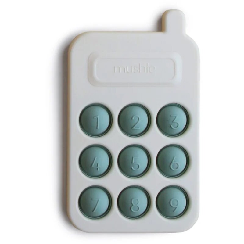 Mushie Pop-It Phone interaktív játék gyermekeknek Cambridge Blue 10m+ 1 db